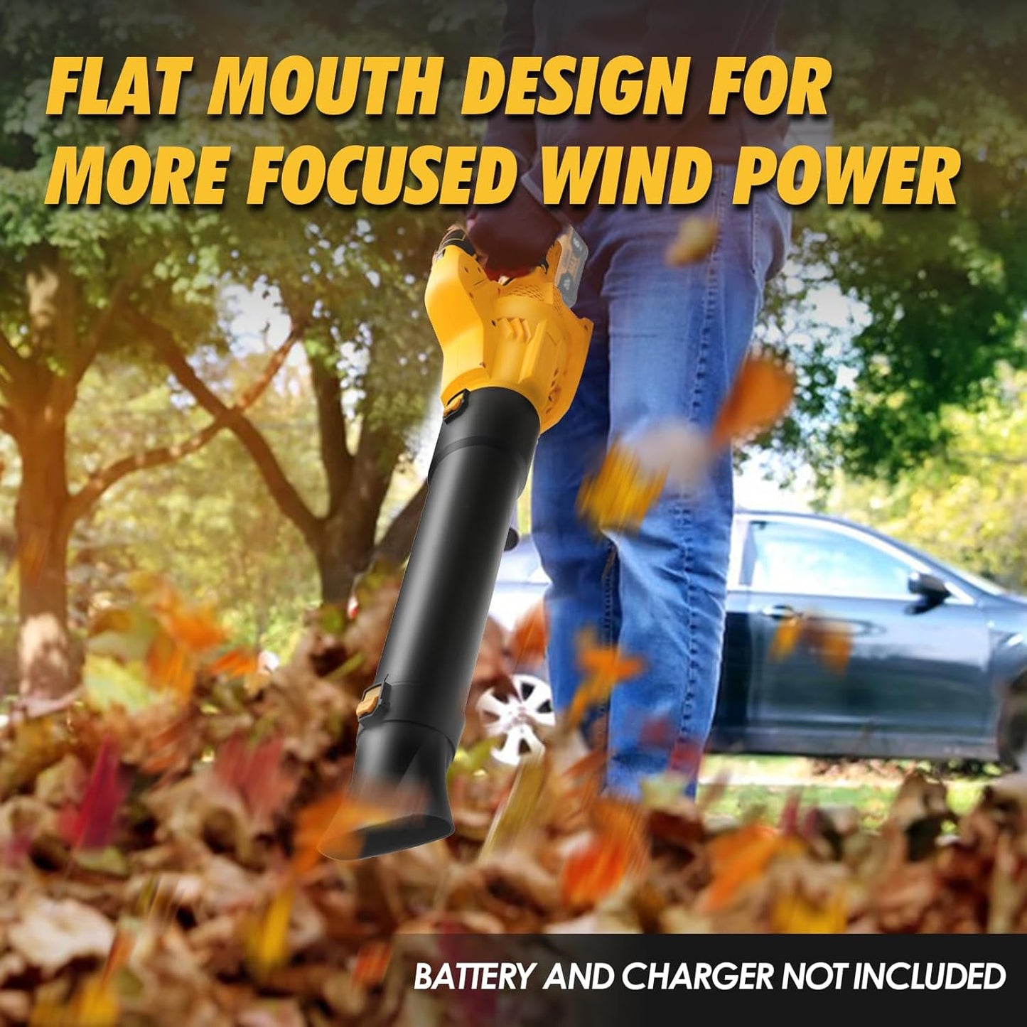 Leaf Blower Cordless for DEWALT 20V Max Battery (No Battery), Electric Leaf Blower Cordless with 5 Speed Modes, Battery Powered Leaf Blowers